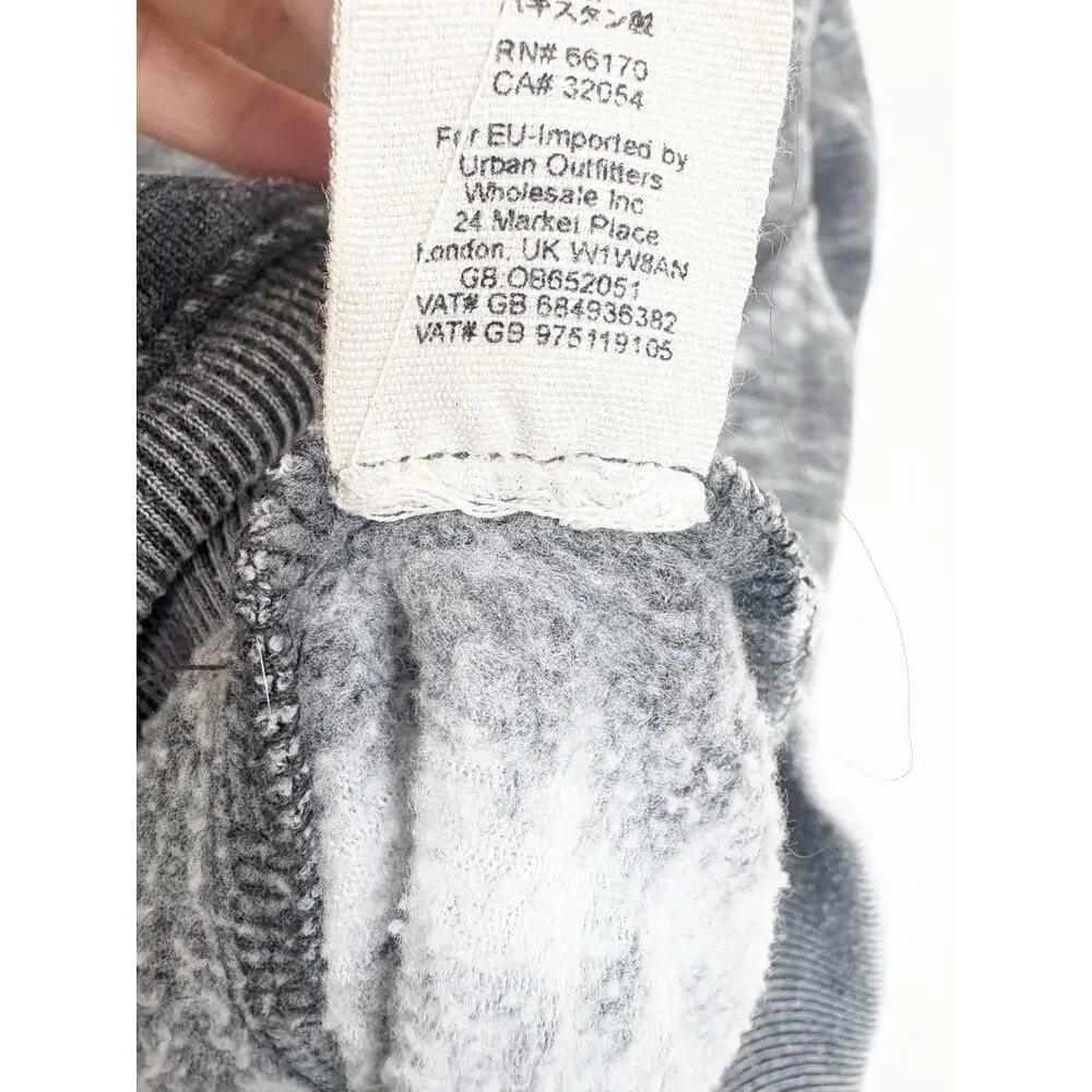 Free People Get It Distressed Oversized Burnout Hoodie Sweater Size XS Gray